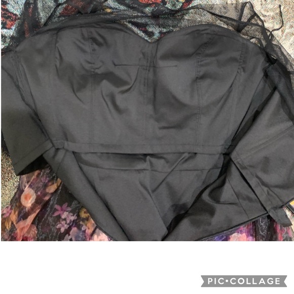 Aidan mattox organza floral skirt midi dress - Picture 4 of 10